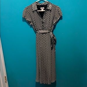 Vintage inspired black and white polka dot dress!